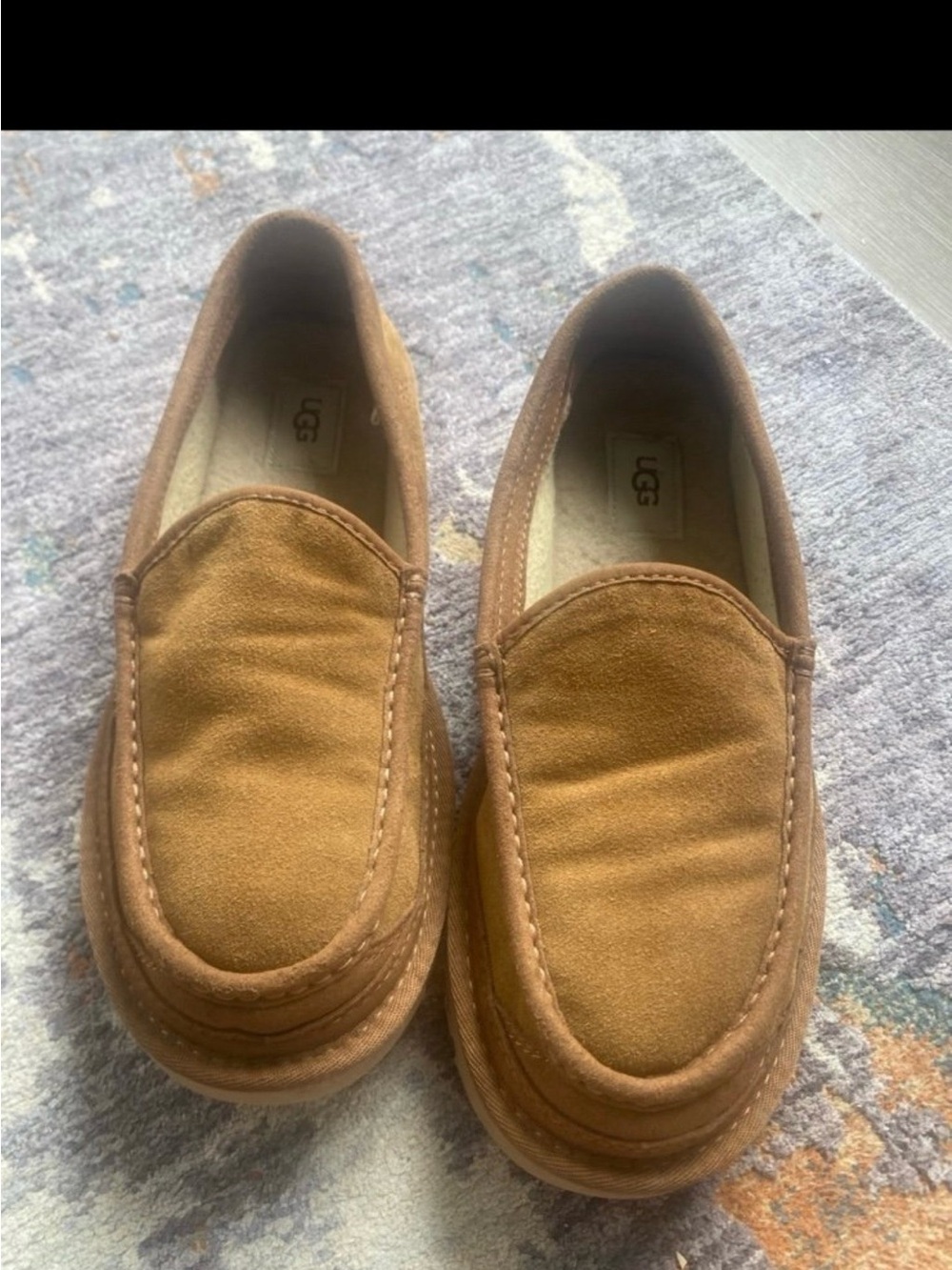 UGG Chestnut Suede Slip-On Loafers
